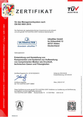 Zertifikat ISO 9001